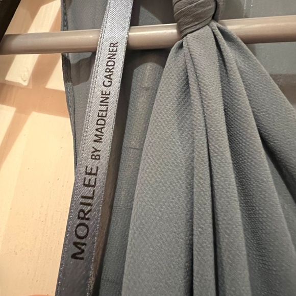 Slate Blue Long Formal Dress - Picture 5 of 9